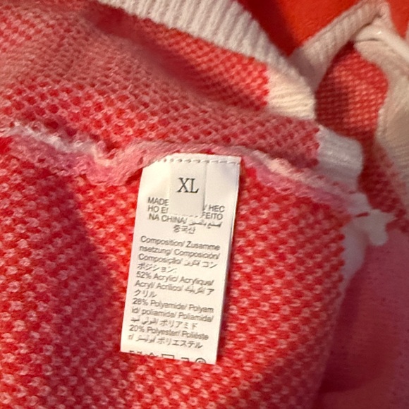 Red and Pink Checkered Sweater Vest - Picture 2 of 4